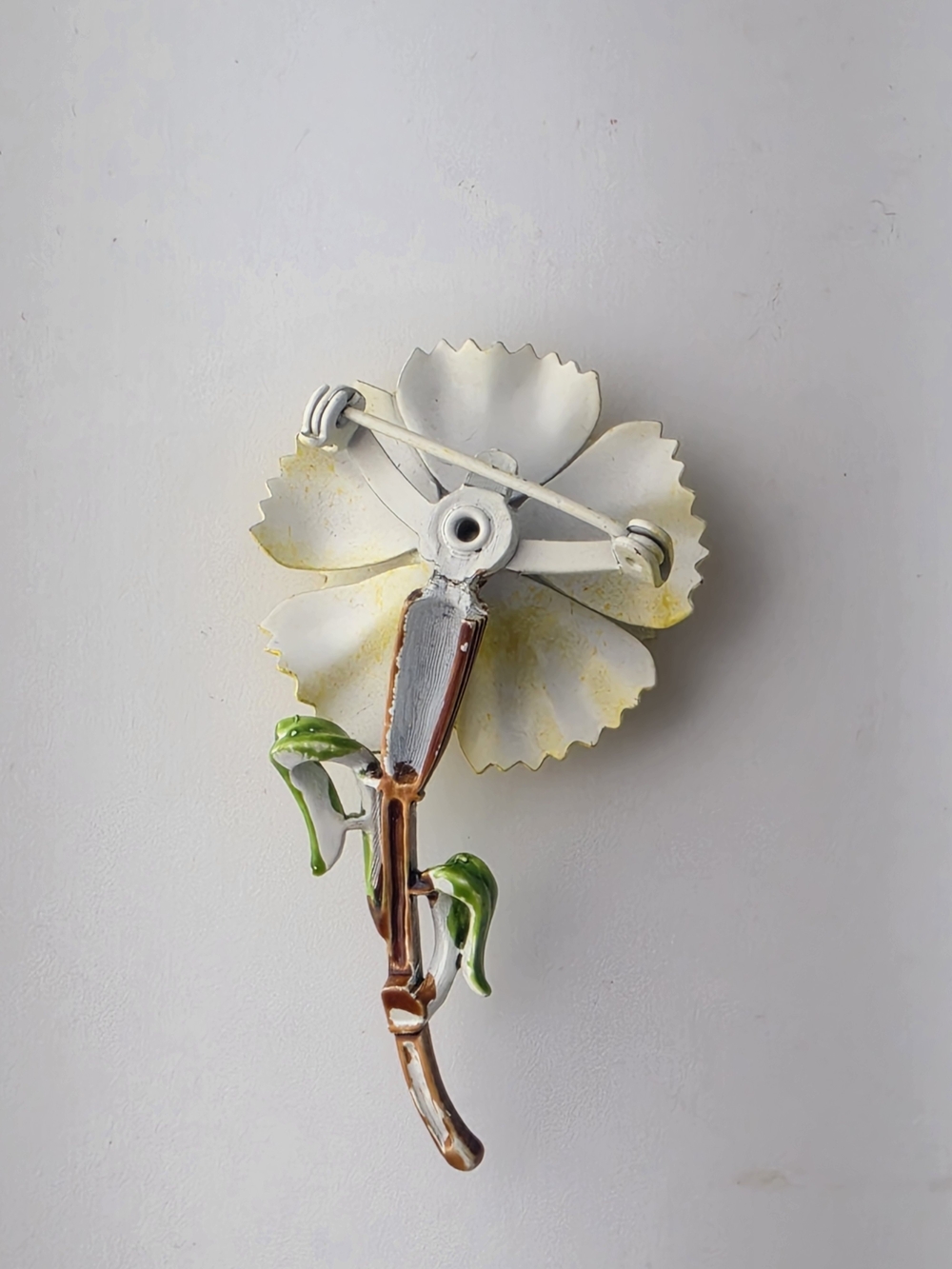 Vintage Yellow Enamel Sunflower Flower 2.5" Brooch Pin - Picture 2 of 3